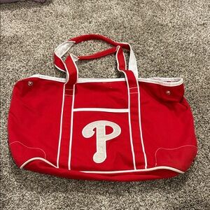 Red Canvas Shoulder Bag